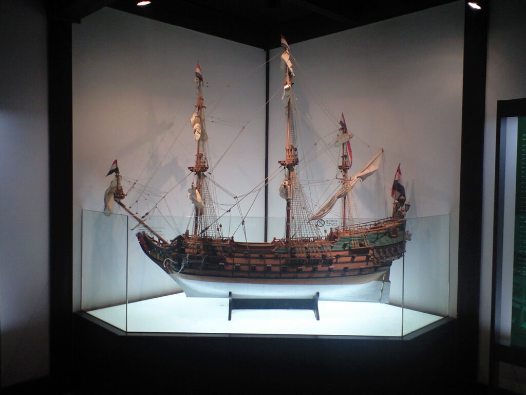 オランダ船の模型。